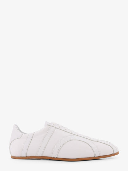 Canvas low-top sneakers with leather profiles thumbnail