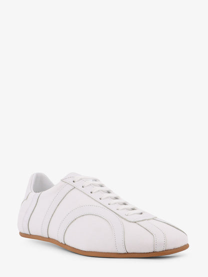Canvas low-top sneakers with leather profiles thumbnail