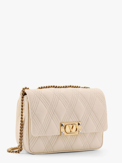 Valentino Garavani quiltie 67 leather medium shoulder bag with chain thumbnail