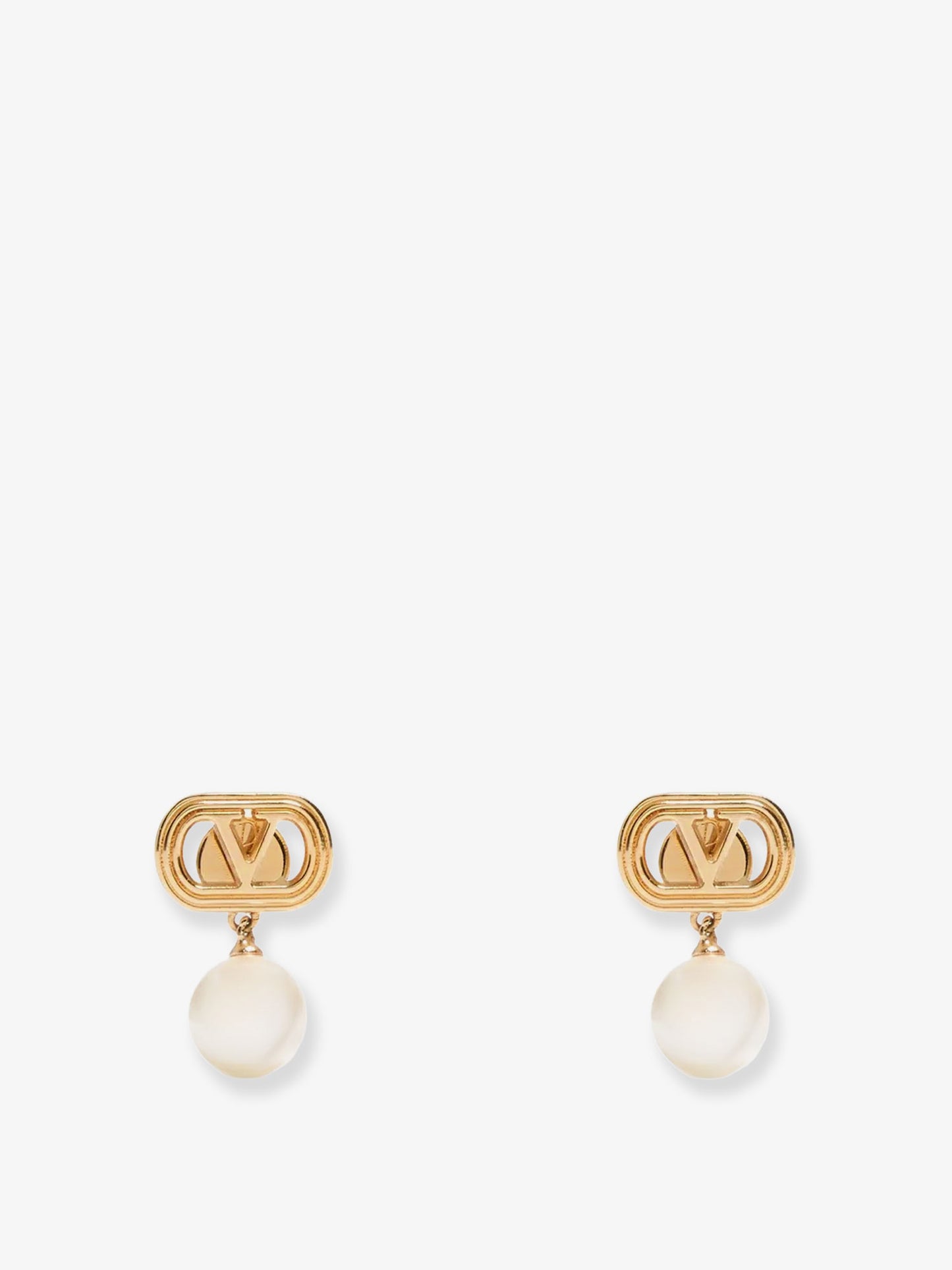 Ovalette metal earrings with Swarovski pearls
