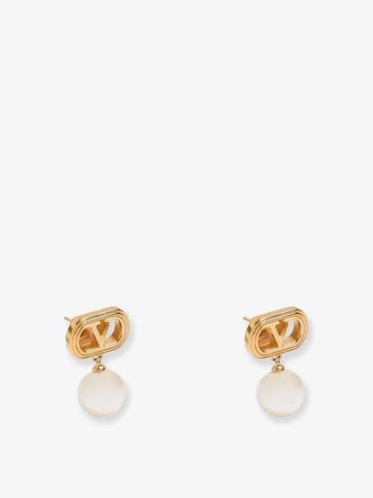 Ovalette metal earrings with Swarovski pearls thumbnail