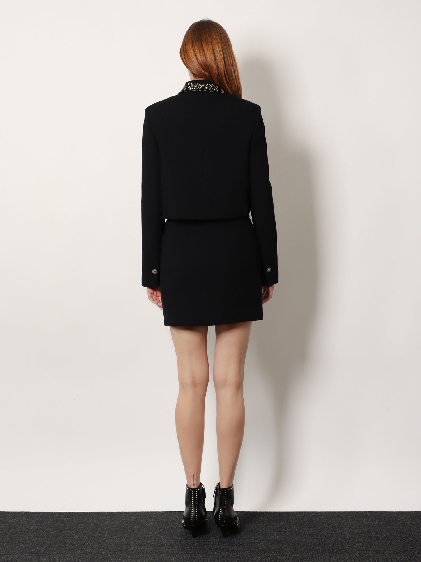 Virgin wool mini skirt