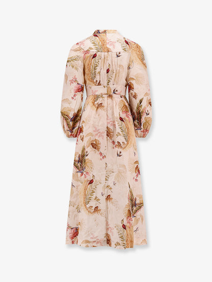 Ascension Plunge linen Midi Dress thumbnail