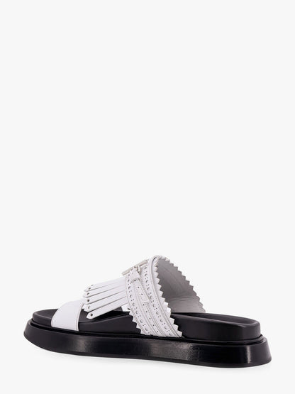 Leather sandals with leather fringe thumbnail