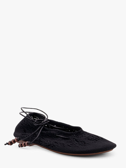 Rosemary crochet ballerinas with ankle ties thumbnail