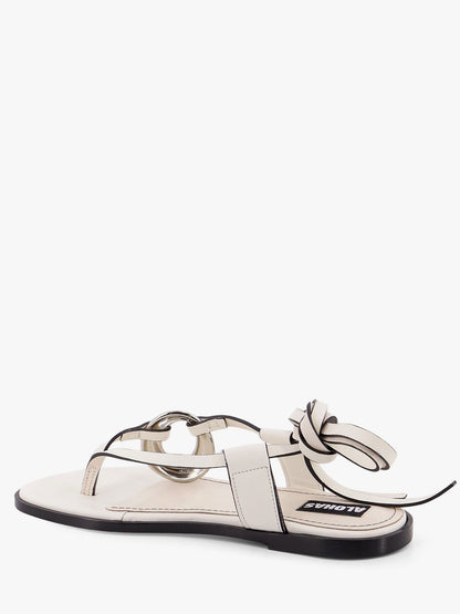 Morosia leather thong sandals with metal ring thumbnail