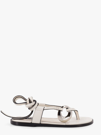 Morosia leather thong sandals with metal ring thumbnail