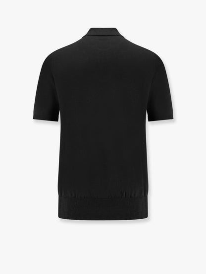 Cotton crepe polo shirt thumbnail