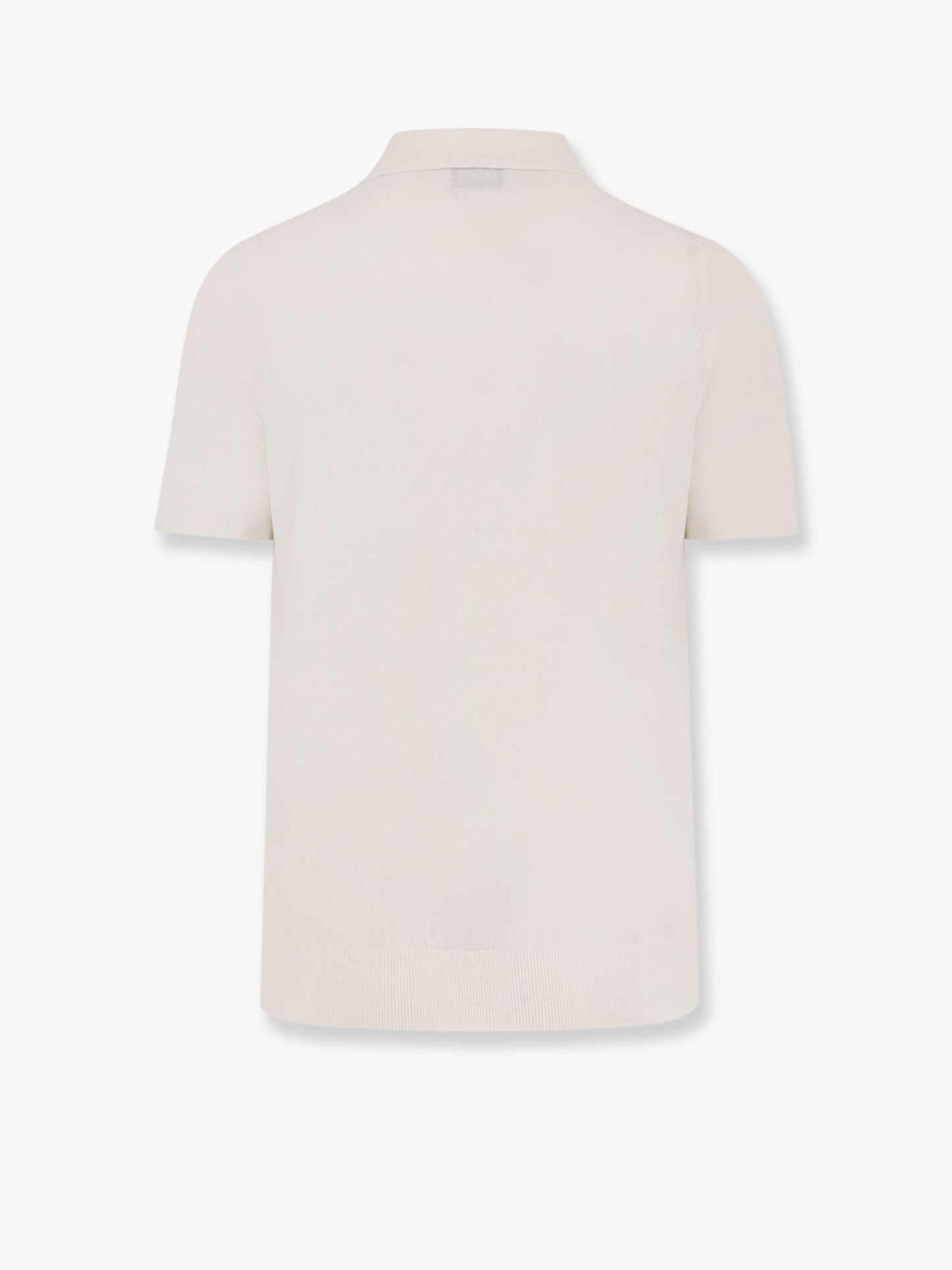 Cotton crepe polo shirt