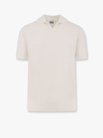 Cotton crepe polo shirt thumbnail