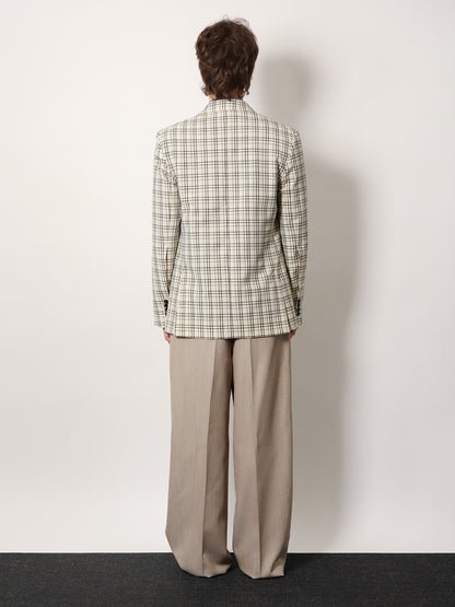 Virgin wool blazer with madras motif thumbnail