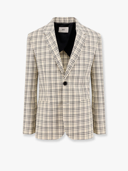 Virgin wool blazer with madras motif thumbnail