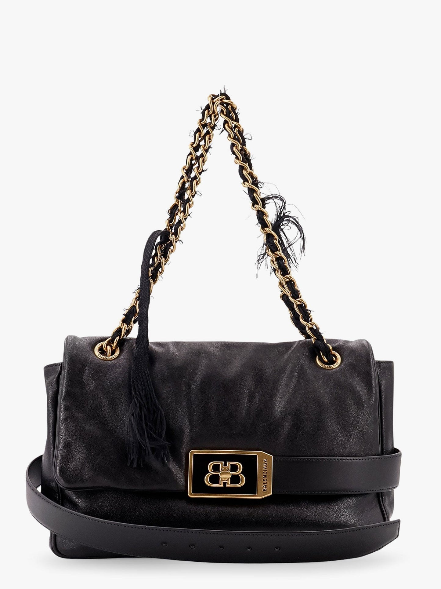 Modu flap leather shoulder bag