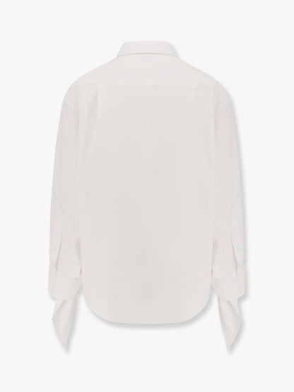 Oversize cotton shirt with knotted details thumbnail