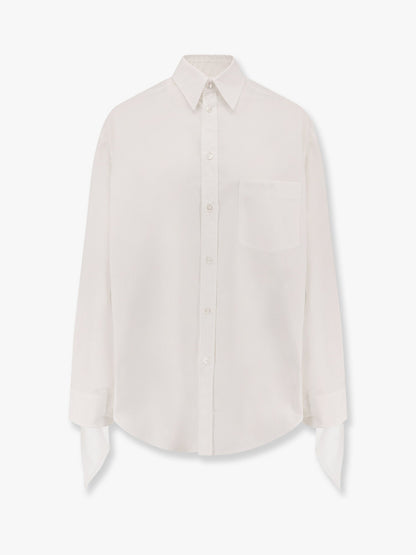 Oversize cotton shirt with knotted details thumbnail