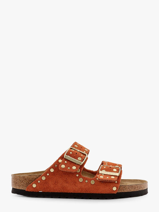 Arizona rivet border leather sandals with applied metal rivets