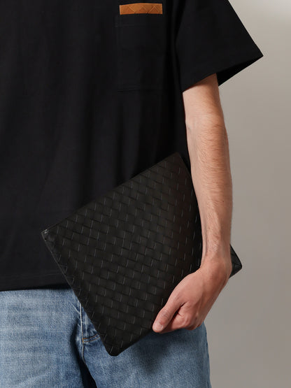 Woven leather pochette thumbnail