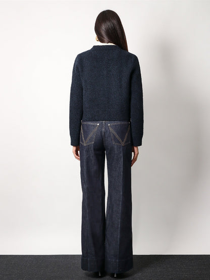 Indigo soft palazzo jeans thumbnail