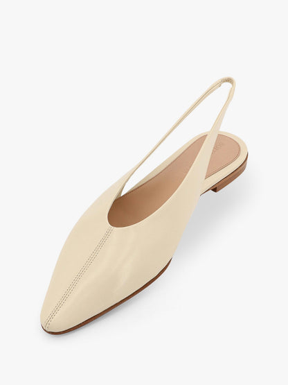 Sofia flat leather slingback thumbnail