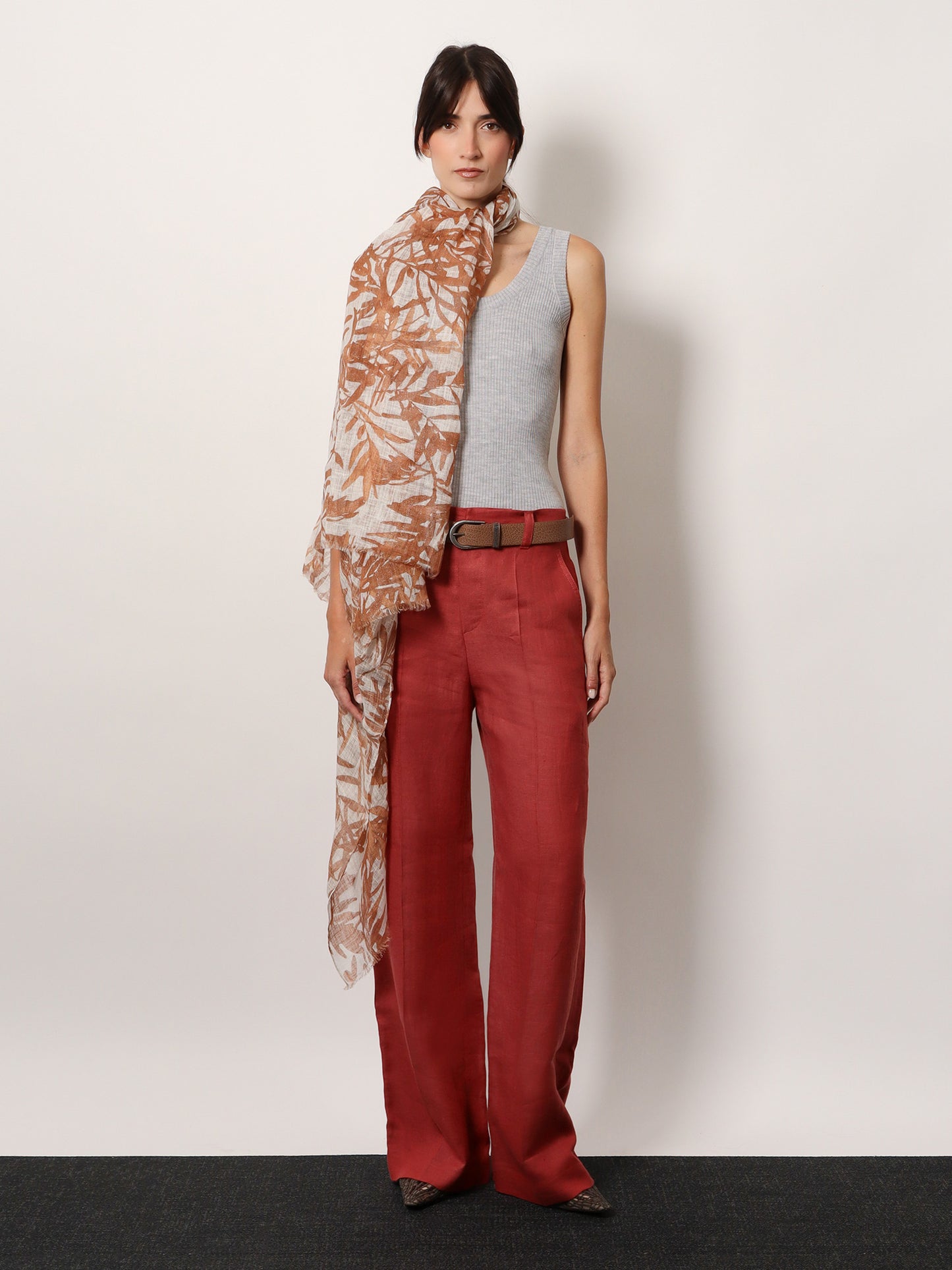 Cashmere and wool tank top with Monili detail