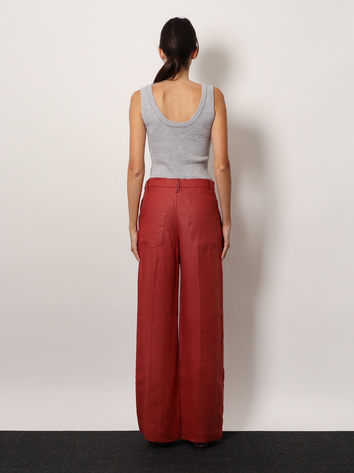 Cashmere and wool tank top with Monili detail