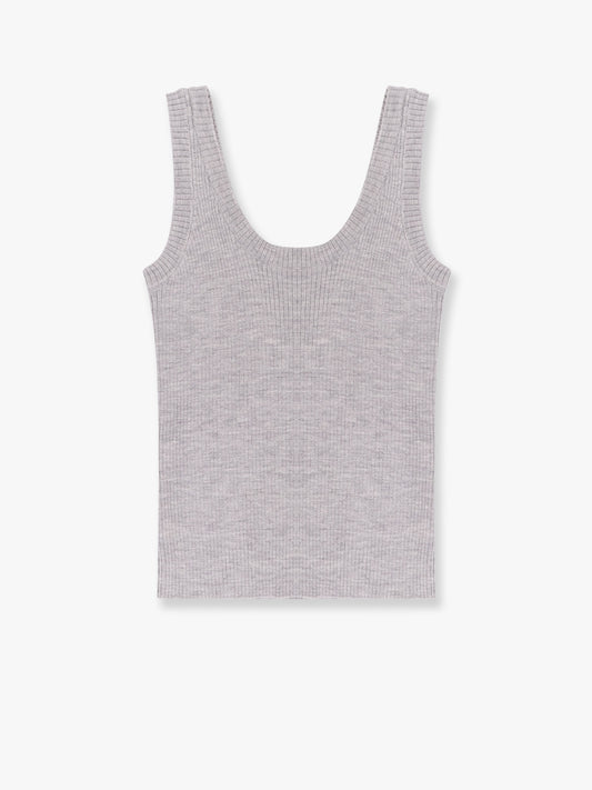 Cashmere and wool tank top with Monili detail