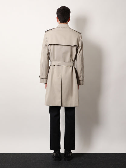 Cotton blend trench with check lining thumbnail