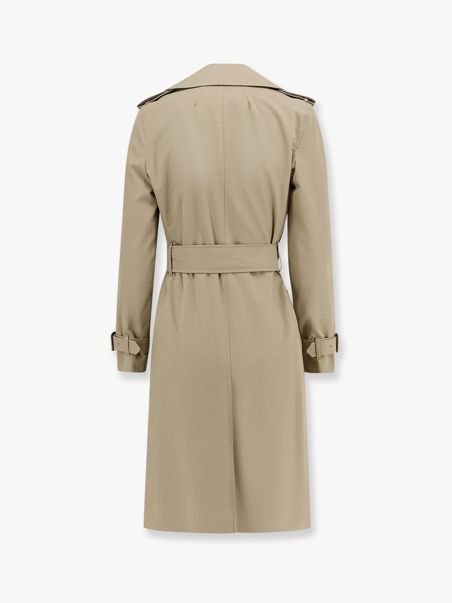 Organic cotton trench with check lining