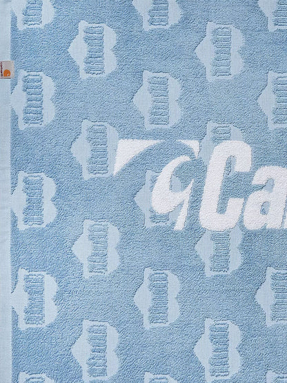 Heart train cotton beach towel with jacquard motif thumbnail