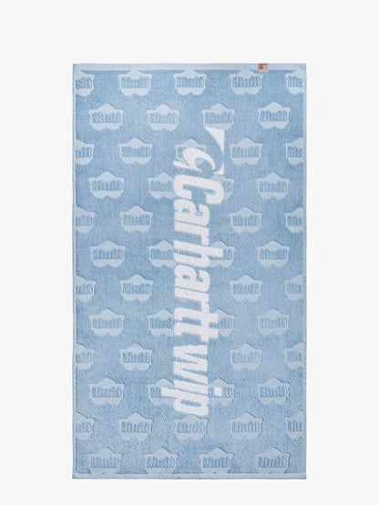 Heart train cotton beach towel with jacquard motif thumbnail
