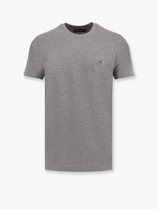 T-shirt in cotone con dettaglio logo in metallo