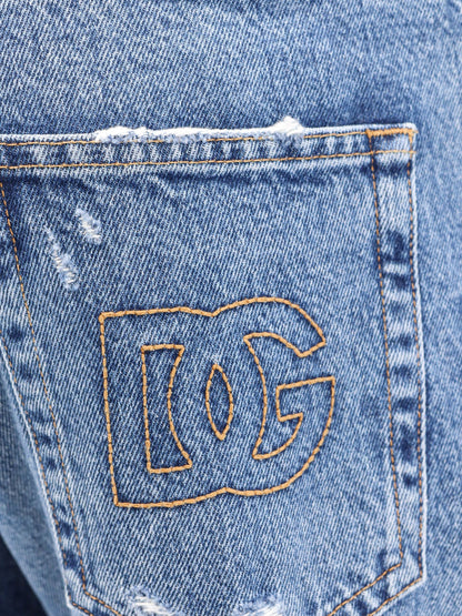 Cotton jeans with rippings detail thumbnail
