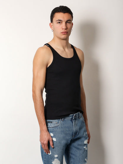 Ribbed cotton tank top thumbnail