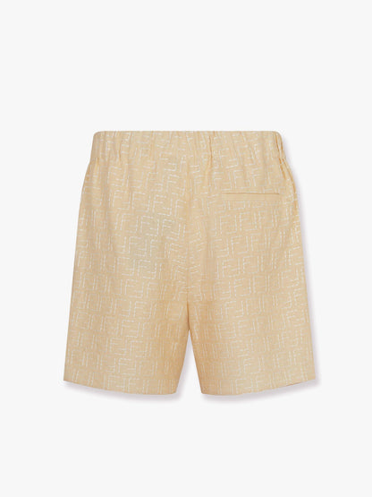 Bermuda jacquard in lino e cotone con motivo FF all-over thumbnail
