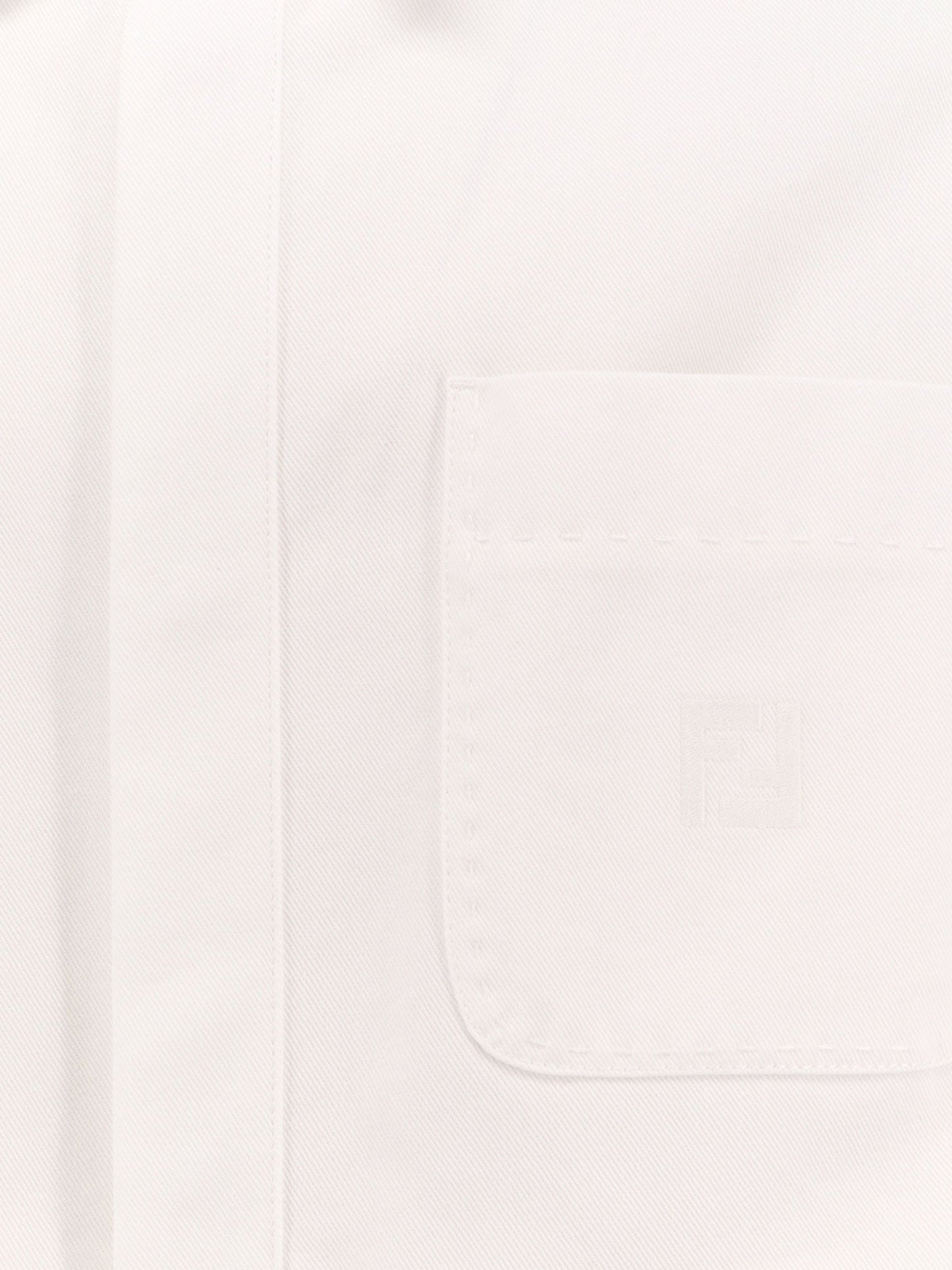 Denim jacket with stitched profiles and FF logo