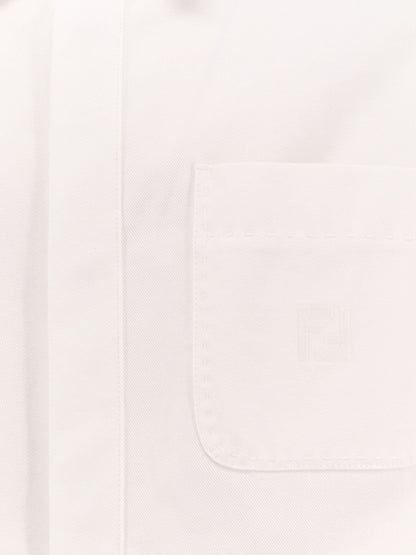 Denim jacket with stitched profiles and FF logo thumbnail