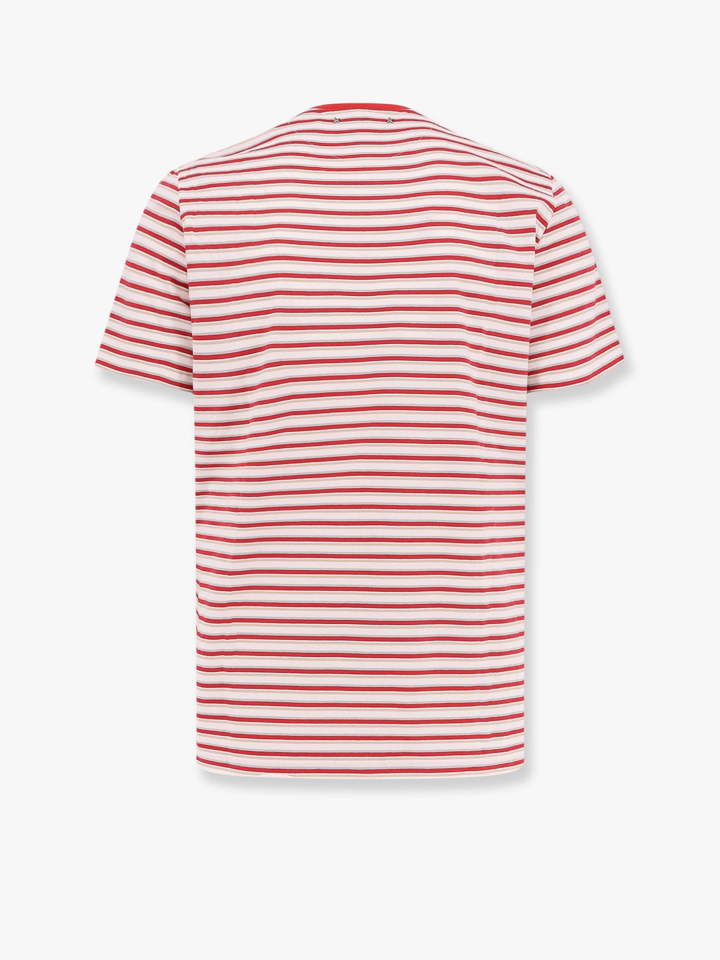 T-shirt in cotone a righe con logo
