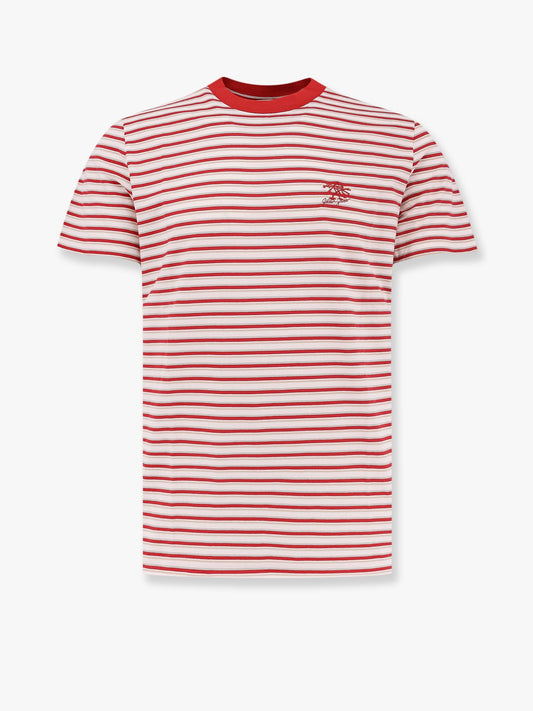 Striped cotton t-shirt with logo