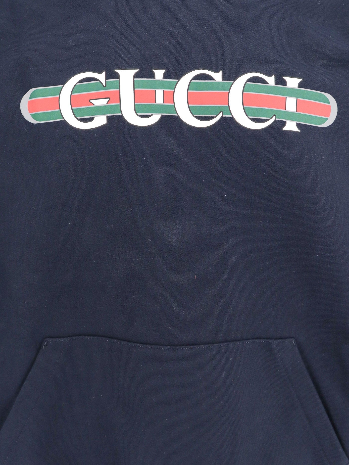 Cotton sweatshirt with gucci web print