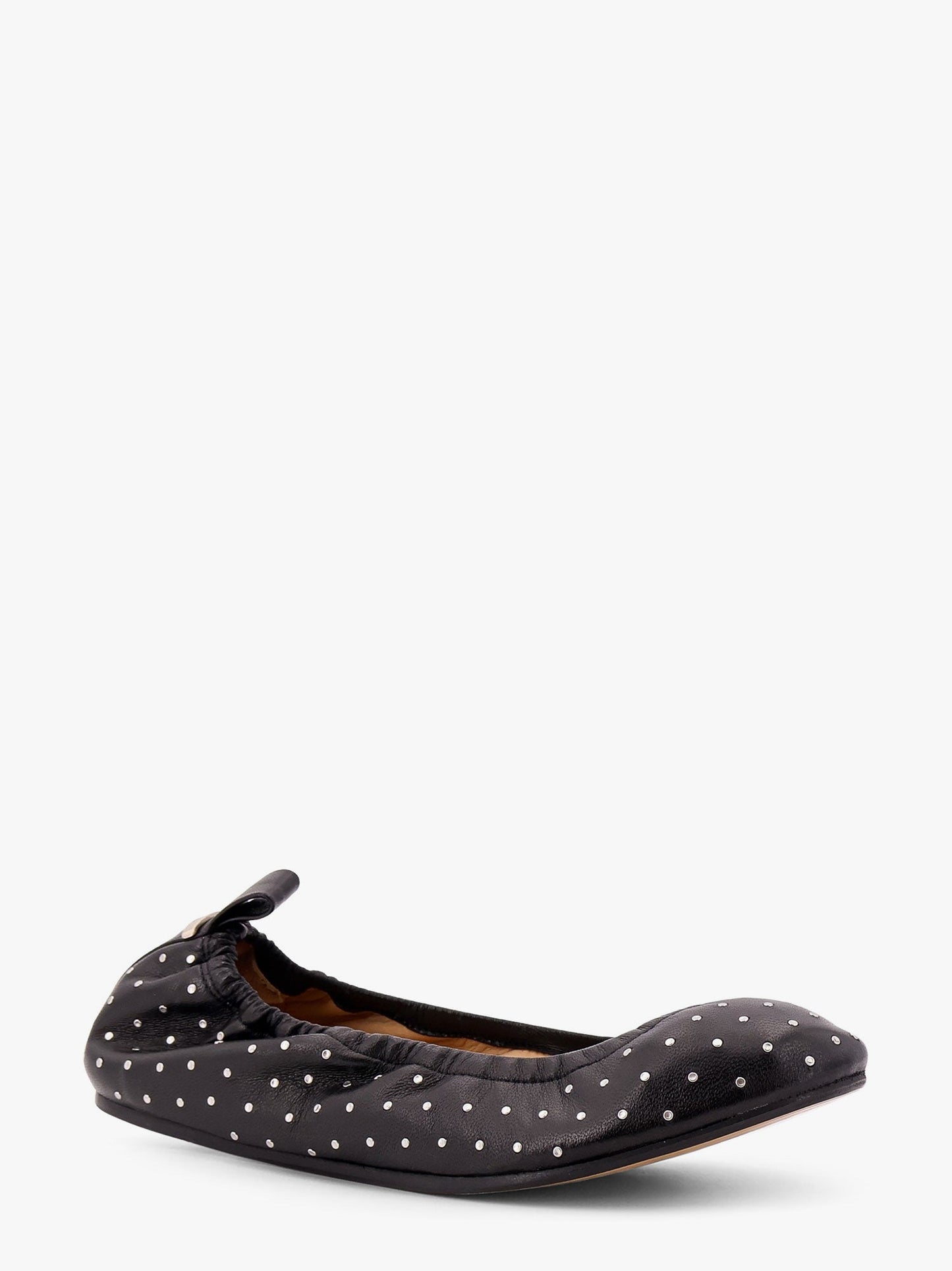 Leather ballerinas with stud detail