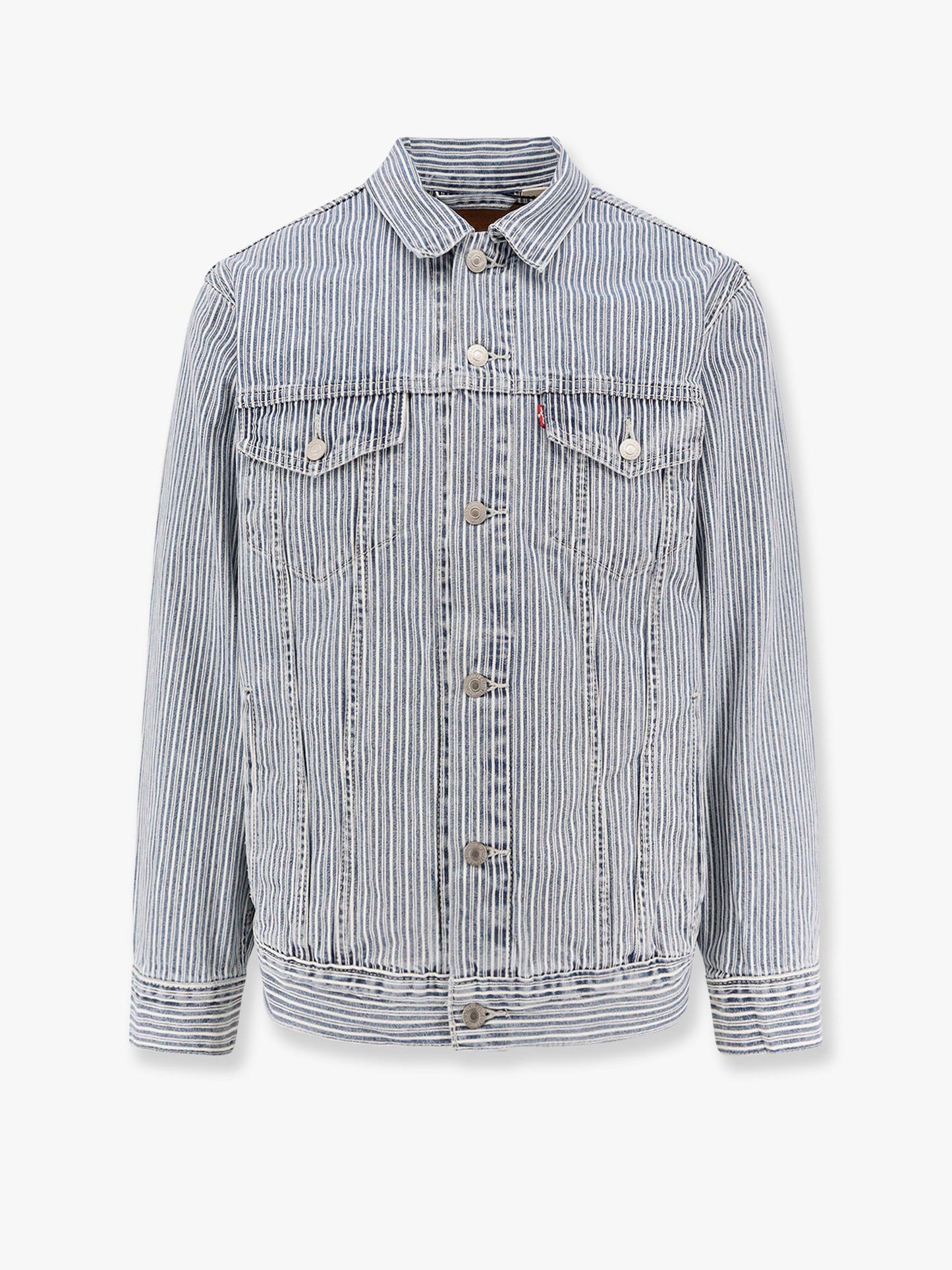 Relaxed striped cotton jacket