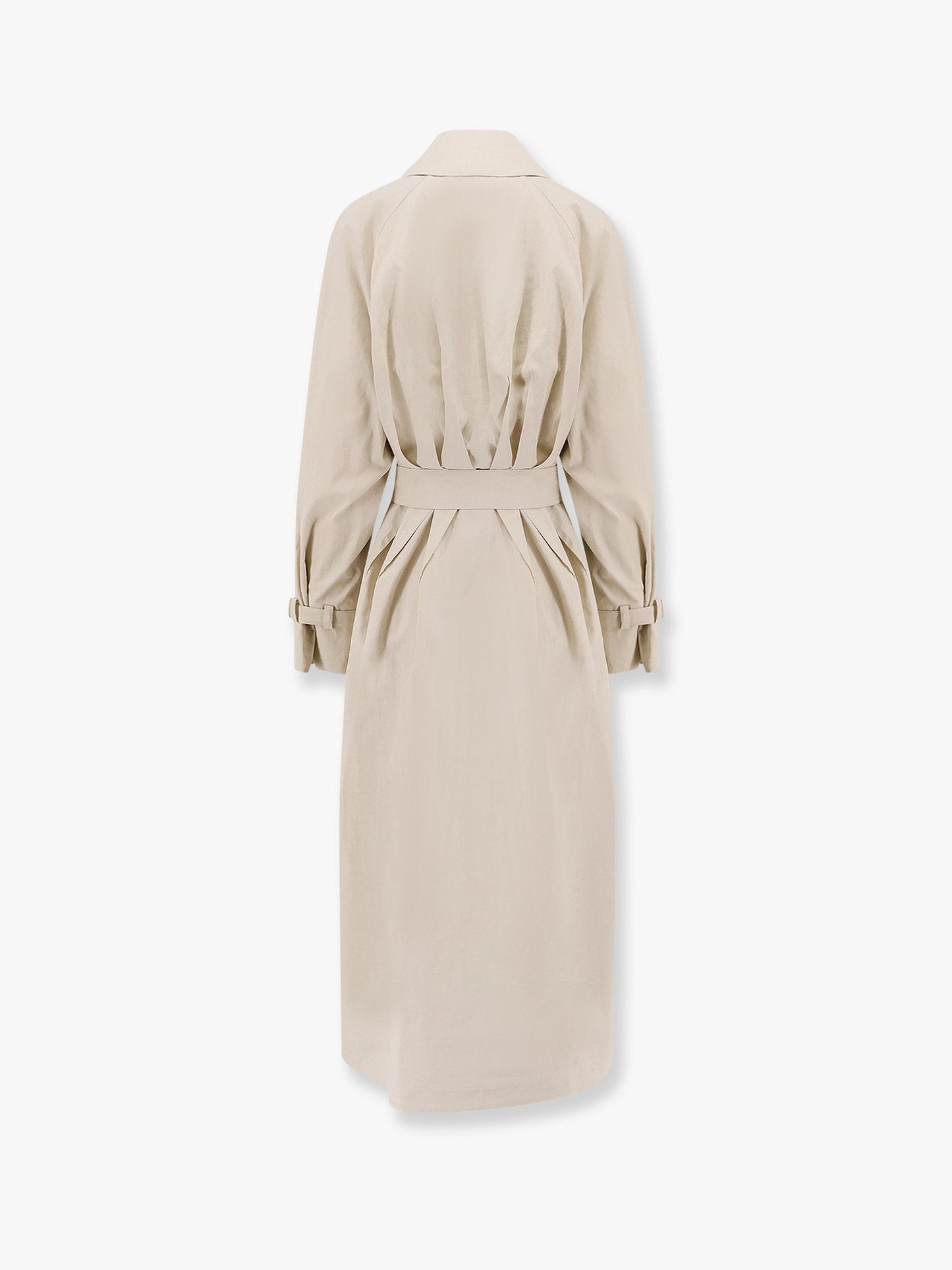 Ronco max mara sfilata coated linen trench
