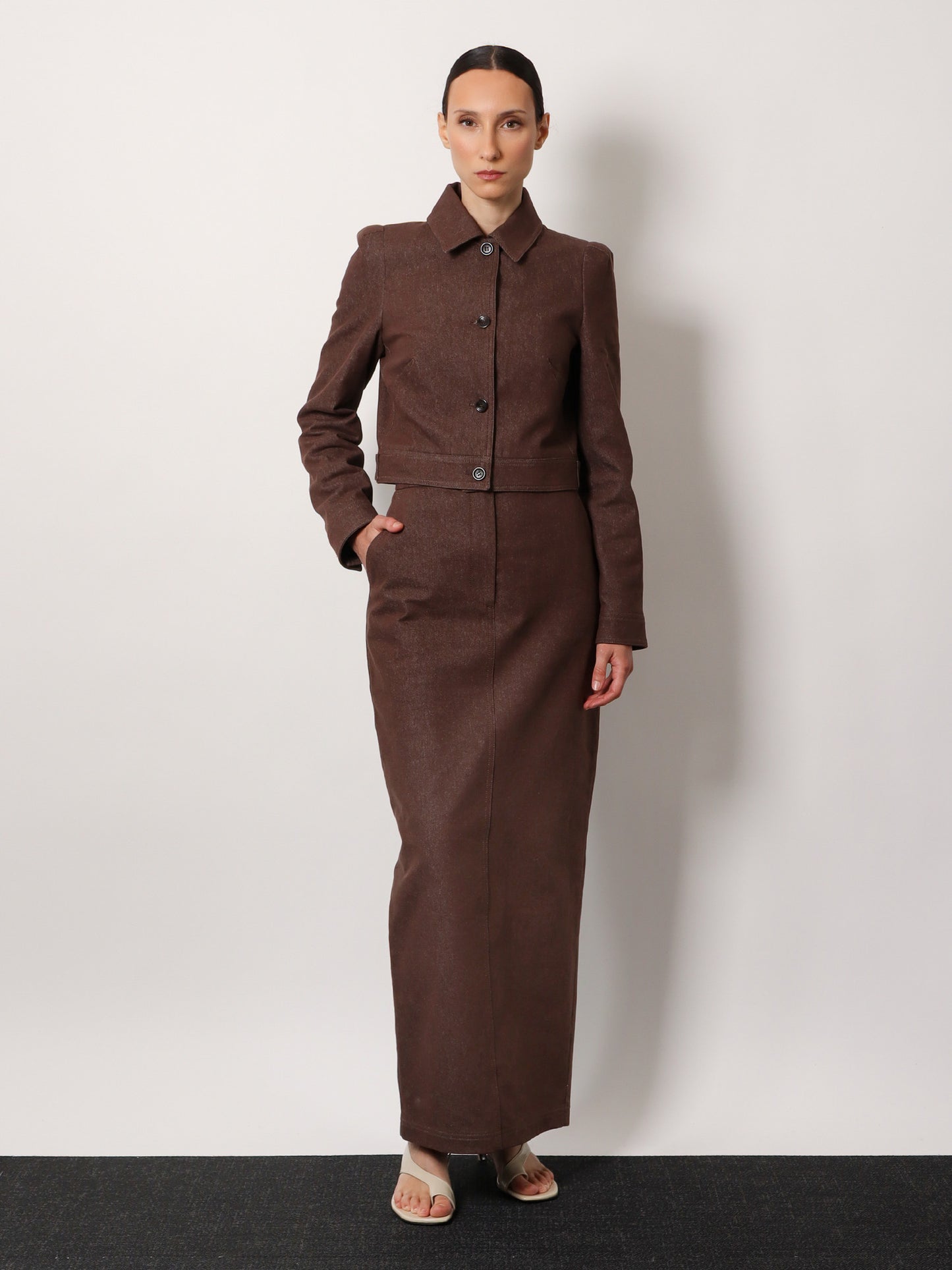 Carpa Max Mara sfilata crop fit blazer