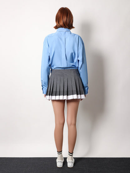Recycled silk pleated skirt thumbnail