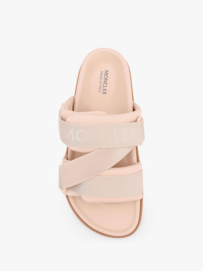 Mon summer leather sandals with nylon details thumbnail