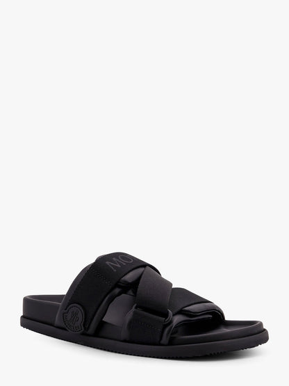 Mon summer leather sandals with nylon details thumbnail