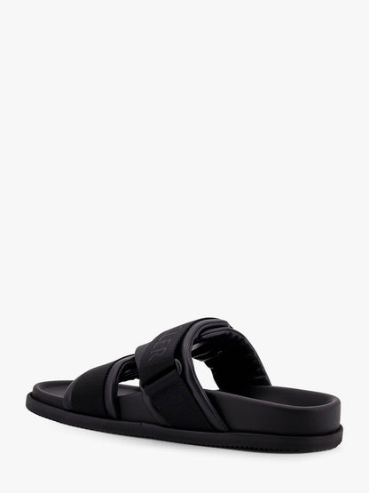 Mon summer leather sandals with nylon details thumbnail