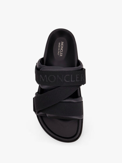 Mon summer leather sandals with nylon details thumbnail