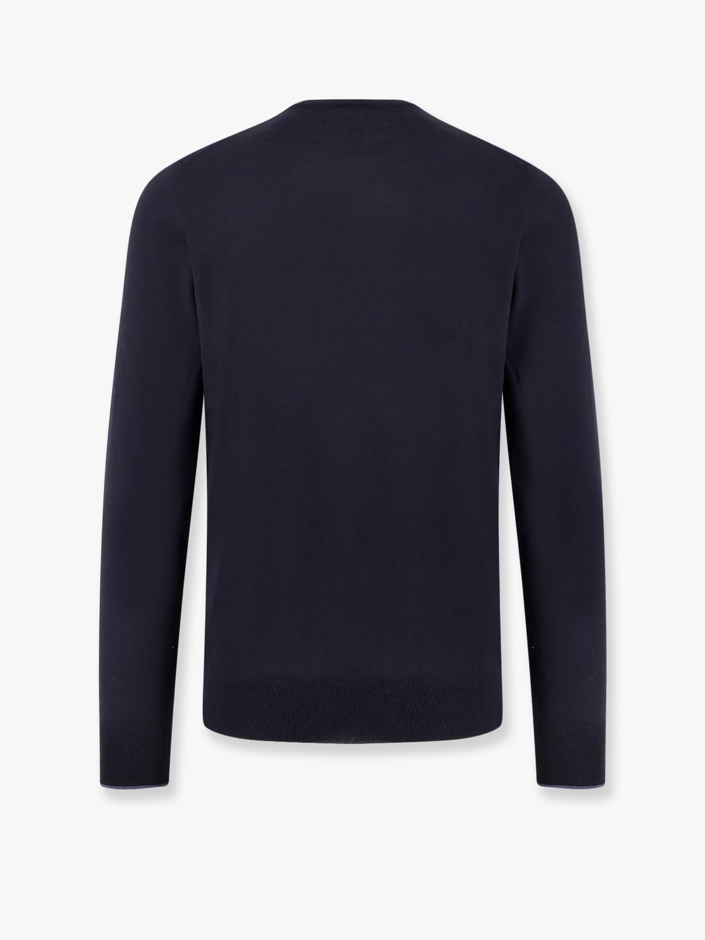 Cotton sweater with contrasting profile