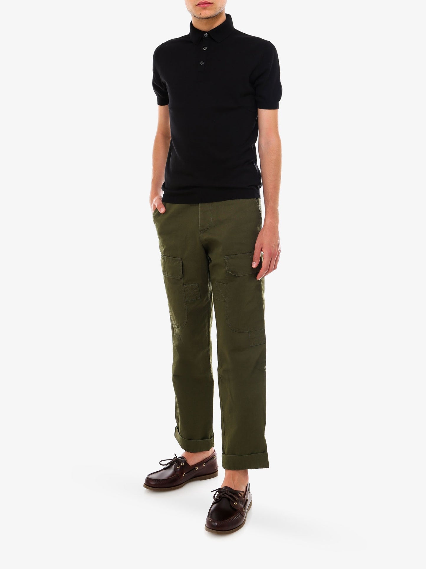 Regular fit cotton polo shirt